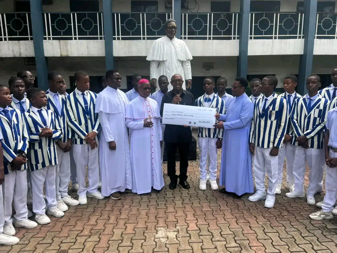 Peter Obi Donates 50 Million naira to His Former School, Speaks on Threat from Edo Governor
